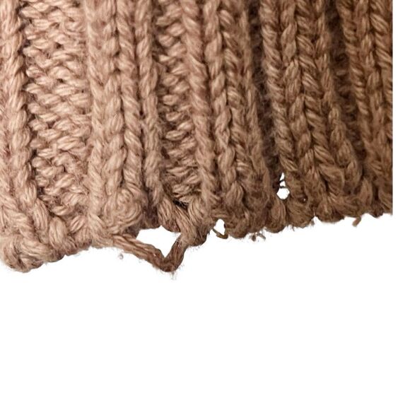 Doen Lulu Sweater Size Medium Brown Pom Pom Knit Organic Cotton Cottagecore - Picture 8 of 10